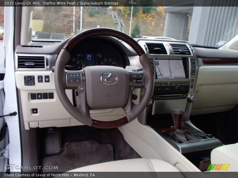 Starfire White Pearl / Sepia/Auburn Bubinga 2013 Lexus GX 460