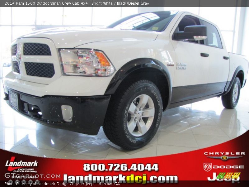 Bright White / Black/Diesel Gray 2014 Ram 1500 Outdoorsman Crew Cab 4x4