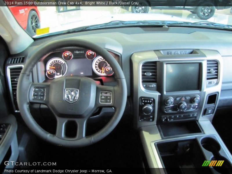 Bright White / Black/Diesel Gray 2014 Ram 1500 Outdoorsman Crew Cab 4x4