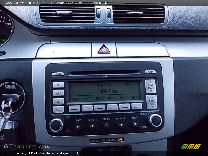 Candy White / Deep Black 2009 Volkswagen Passat Komfort Sedan