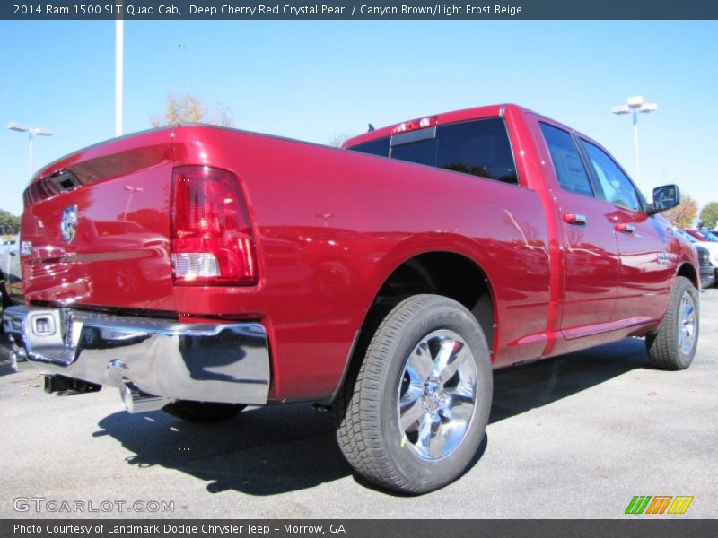 Deep Cherry Red Crystal Pearl / Canyon Brown/Light Frost Beige 2014 Ram 1500 SLT Quad Cab