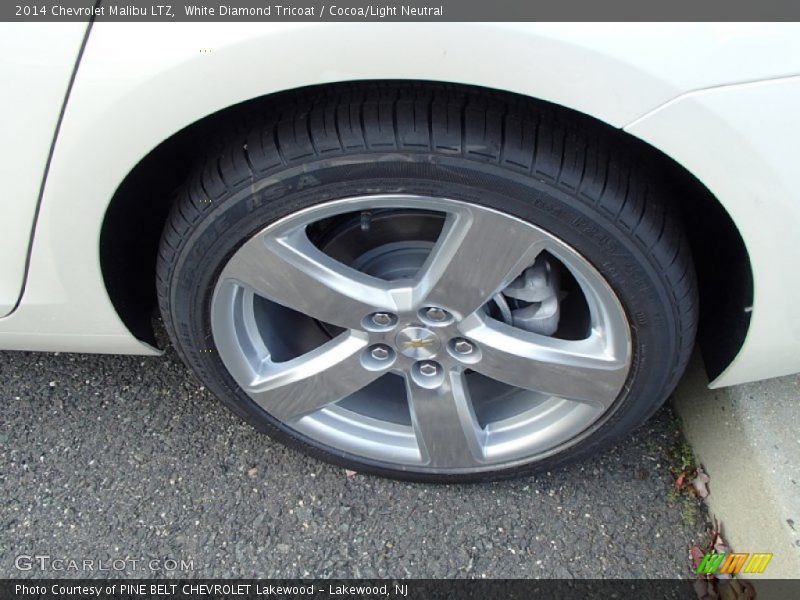White Diamond Tricoat / Cocoa/Light Neutral 2014 Chevrolet Malibu LTZ