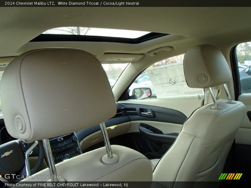 White Diamond Tricoat / Cocoa/Light Neutral 2014 Chevrolet Malibu LTZ