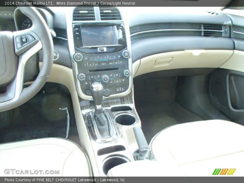 White Diamond Tricoat / Cocoa/Light Neutral 2014 Chevrolet Malibu LTZ