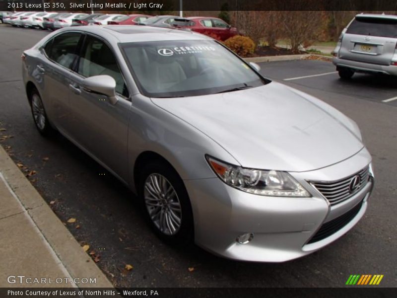 Silver Lining Metallic / Light Gray 2013 Lexus ES 350