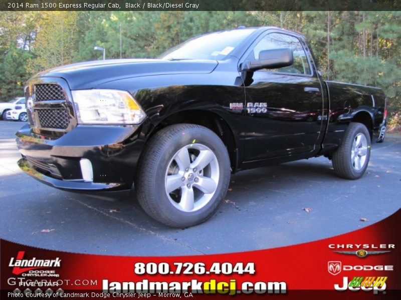 Black / Black/Diesel Gray 2014 Ram 1500 Express Regular Cab