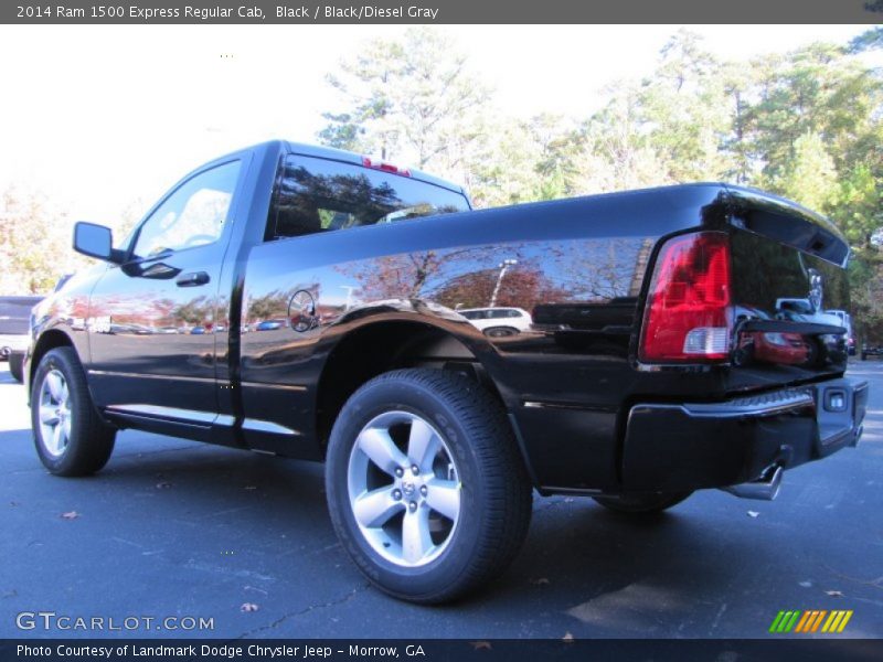 Black / Black/Diesel Gray 2014 Ram 1500 Express Regular Cab