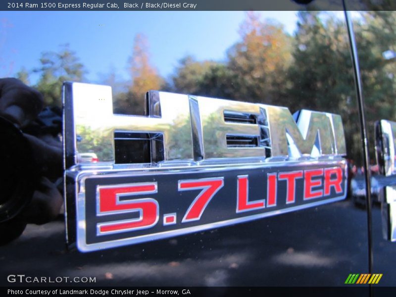 Black / Black/Diesel Gray 2014 Ram 1500 Express Regular Cab