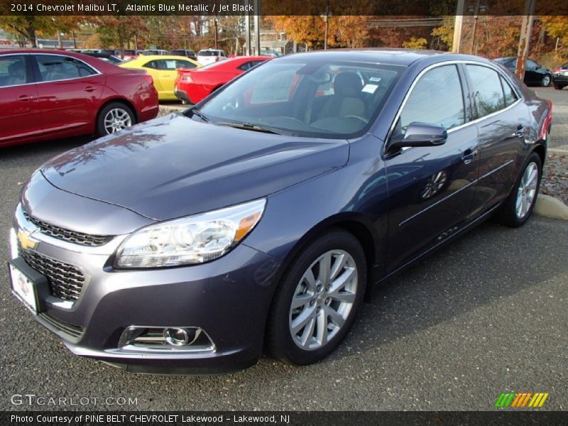Atlantis Blue Metallic / Jet Black 2014 Chevrolet Malibu LT