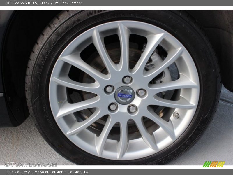 Black / Off Black Leather 2011 Volvo S40 T5