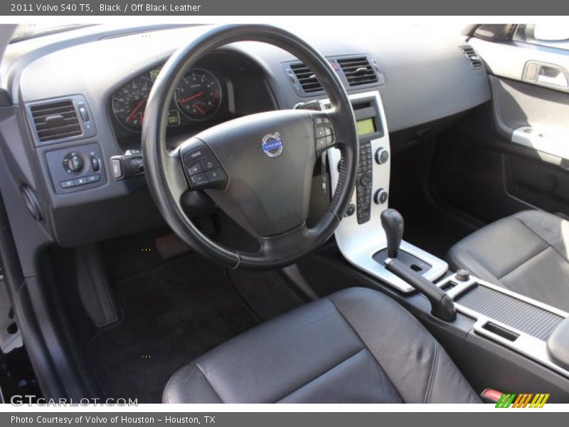 Black / Off Black Leather 2011 Volvo S40 T5