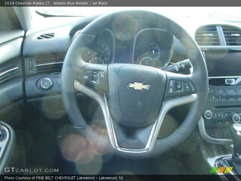 Atlantis Blue Metallic / Jet Black 2014 Chevrolet Malibu LT