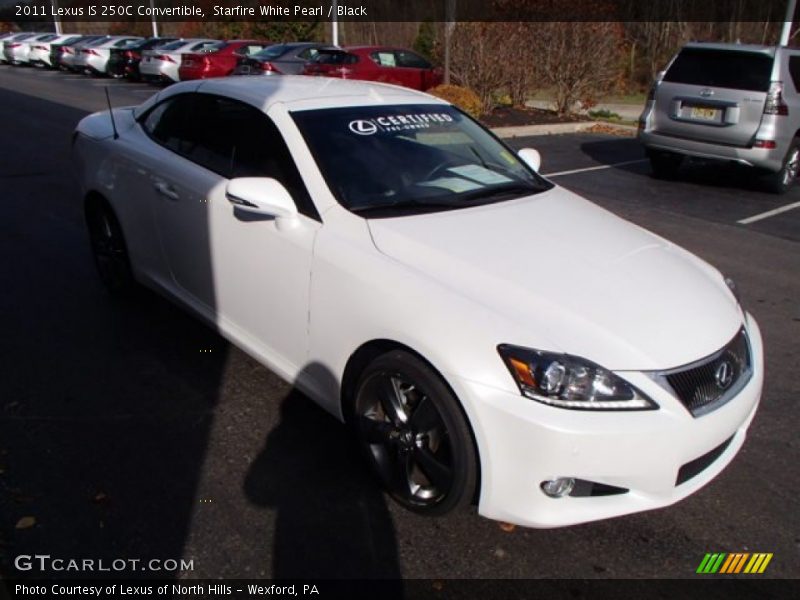 Starfire White Pearl / Black 2011 Lexus IS 250C Convertible