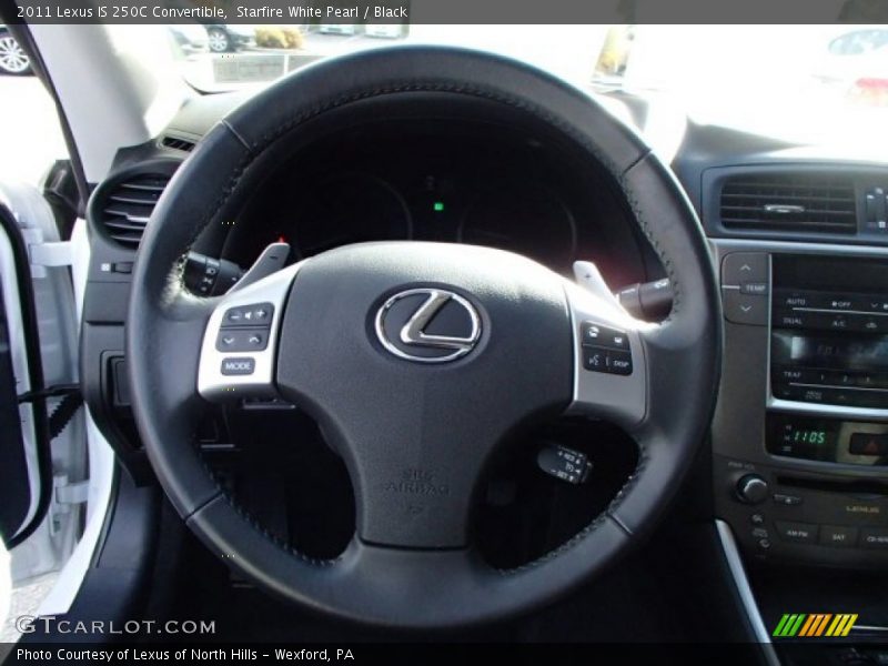 Starfire White Pearl / Black 2011 Lexus IS 250C Convertible