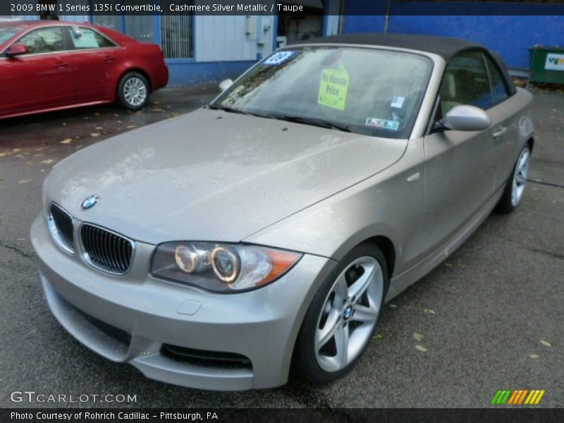 Cashmere Silver Metallic / Taupe 2009 BMW 1 Series 135i Convertible