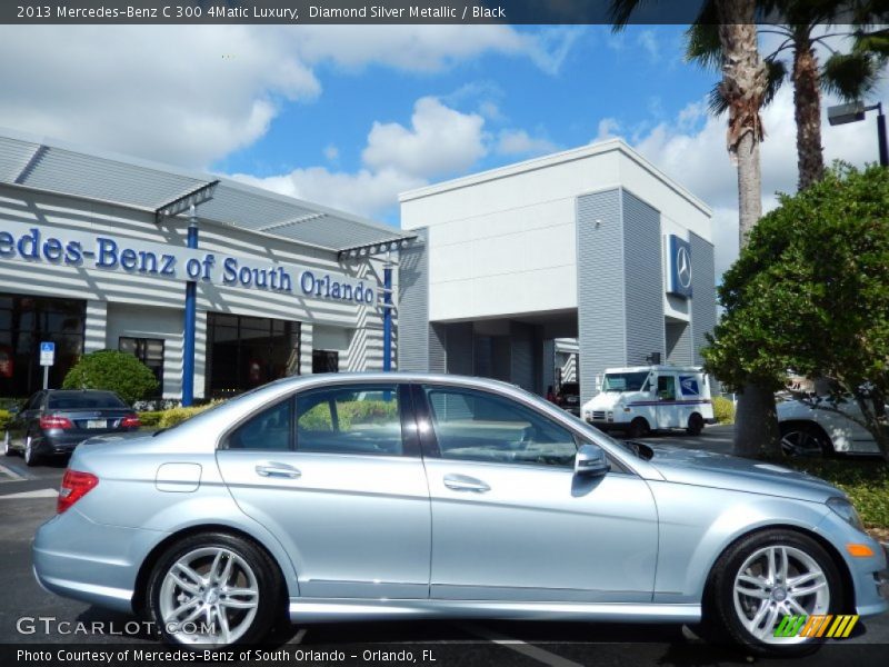 Diamond Silver Metallic / Black 2013 Mercedes-Benz C 300 4Matic Luxury