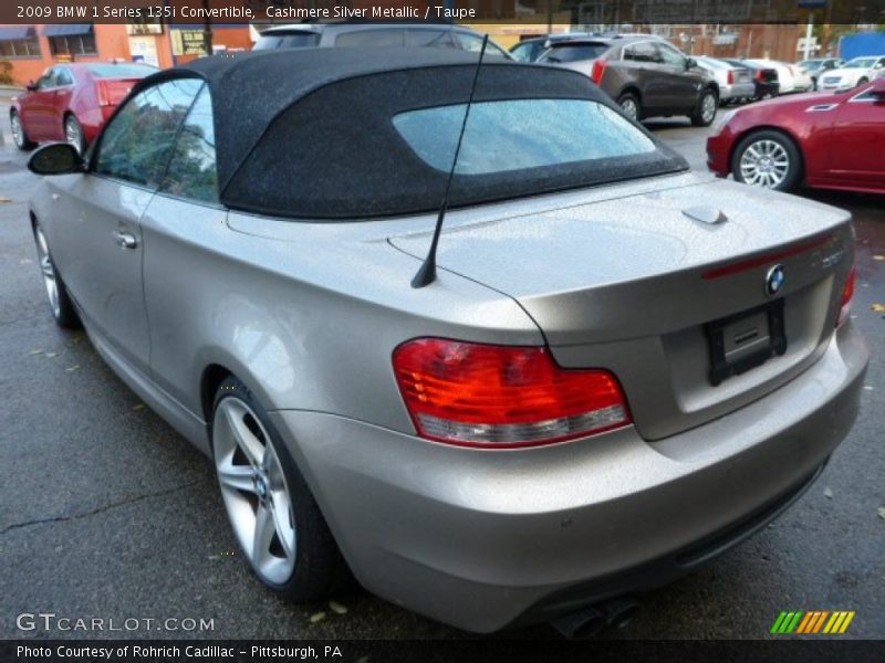 Cashmere Silver Metallic / Taupe 2009 BMW 1 Series 135i Convertible