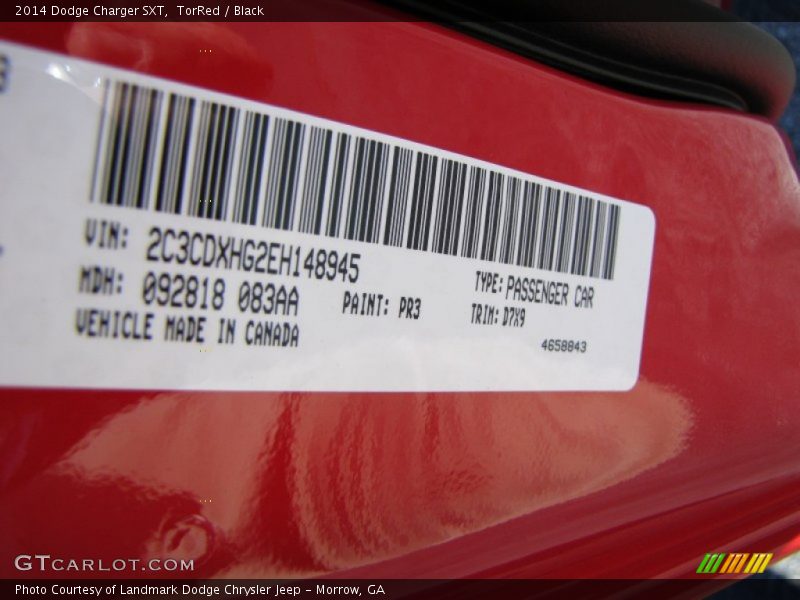TorRed / Black 2014 Dodge Charger SXT