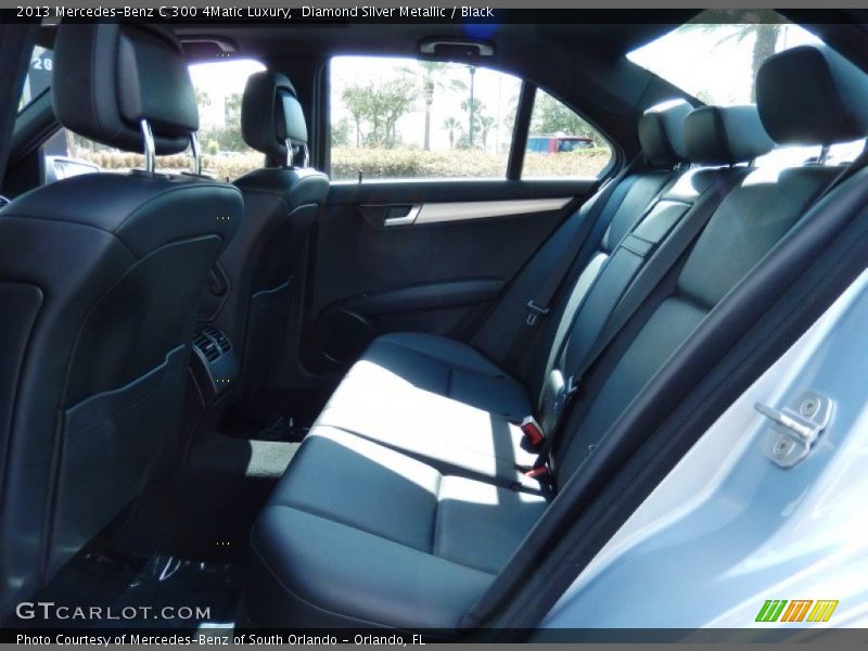 Diamond Silver Metallic / Black 2013 Mercedes-Benz C 300 4Matic Luxury