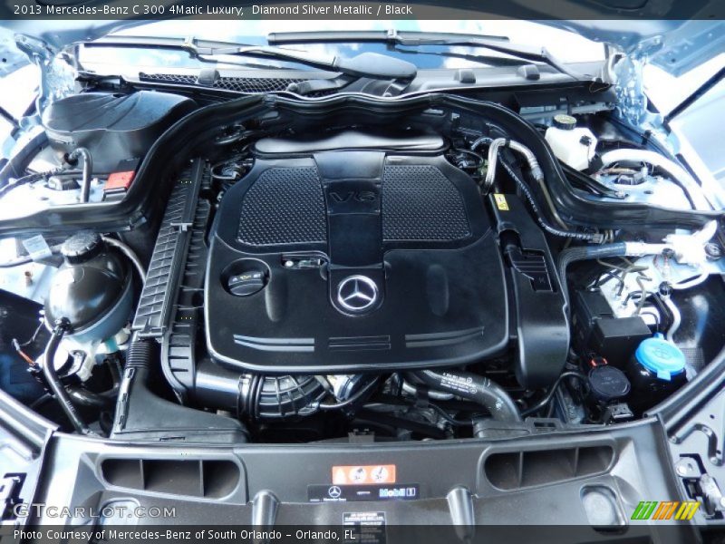 Diamond Silver Metallic / Black 2013 Mercedes-Benz C 300 4Matic Luxury