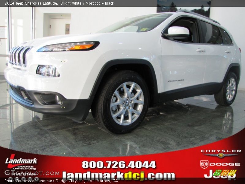 Bright White / Morocco - Black 2014 Jeep Cherokee Latitude
