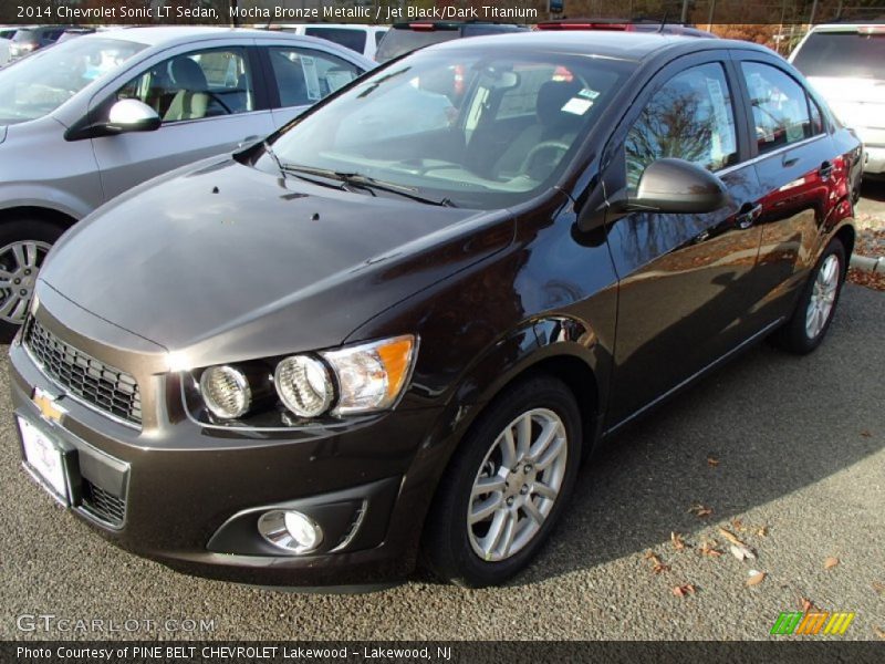 Mocha Bronze Metallic / Jet Black/Dark Titanium 2014 Chevrolet Sonic LT Sedan