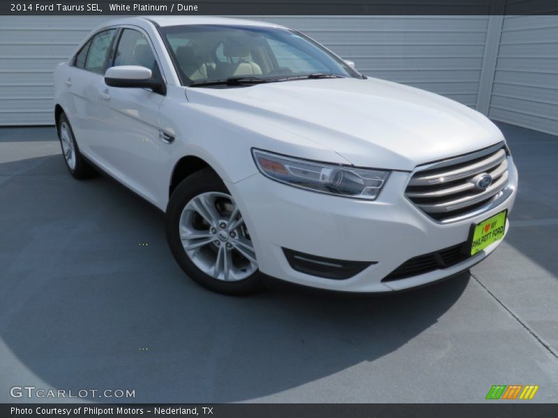 White Platinum / Dune 2014 Ford Taurus SEL