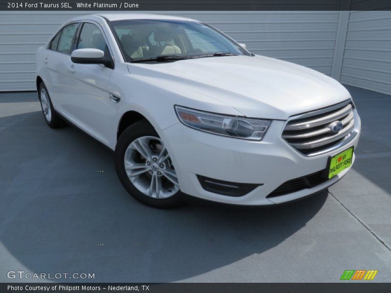 White Platinum / Dune 2014 Ford Taurus SEL