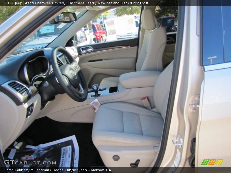 Cashmere Pearl / New Zealand Black/Light Frost 2014 Jeep Grand Cherokee Limited