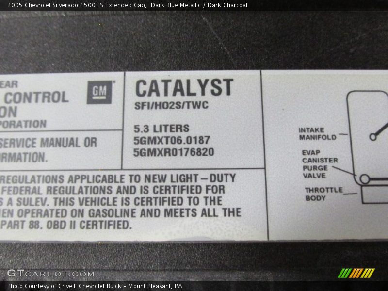 Dark Blue Metallic / Dark Charcoal 2005 Chevrolet Silverado 1500 LS Extended Cab