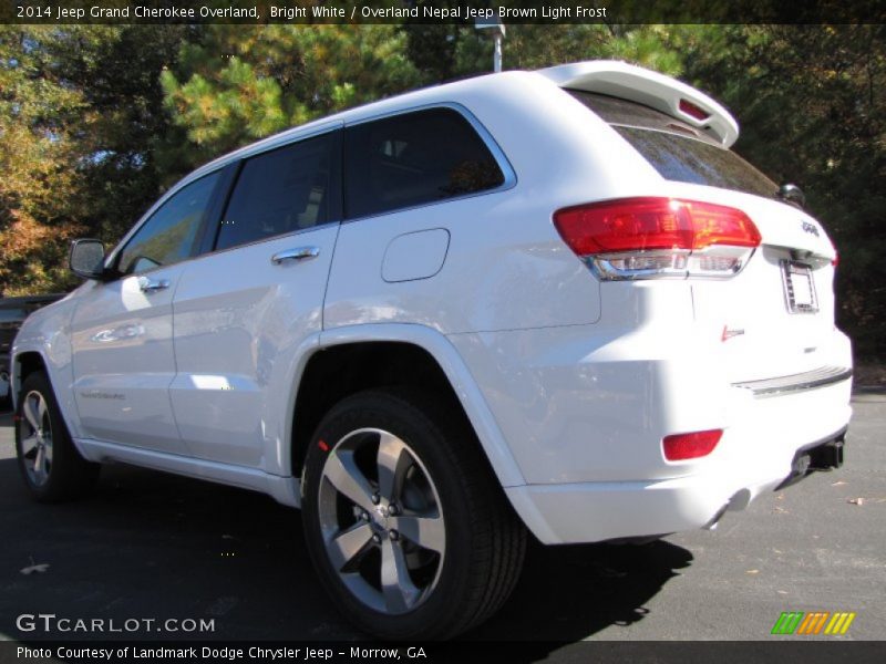 Bright White / Overland Nepal Jeep Brown Light Frost 2014 Jeep Grand Cherokee Overland