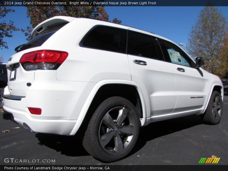 Bright White / Overland Nepal Jeep Brown Light Frost 2014 Jeep Grand Cherokee Overland