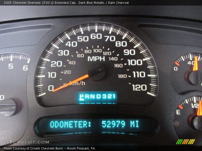 Dark Blue Metallic / Dark Charcoal 2005 Chevrolet Silverado 1500 LS Extended Cab