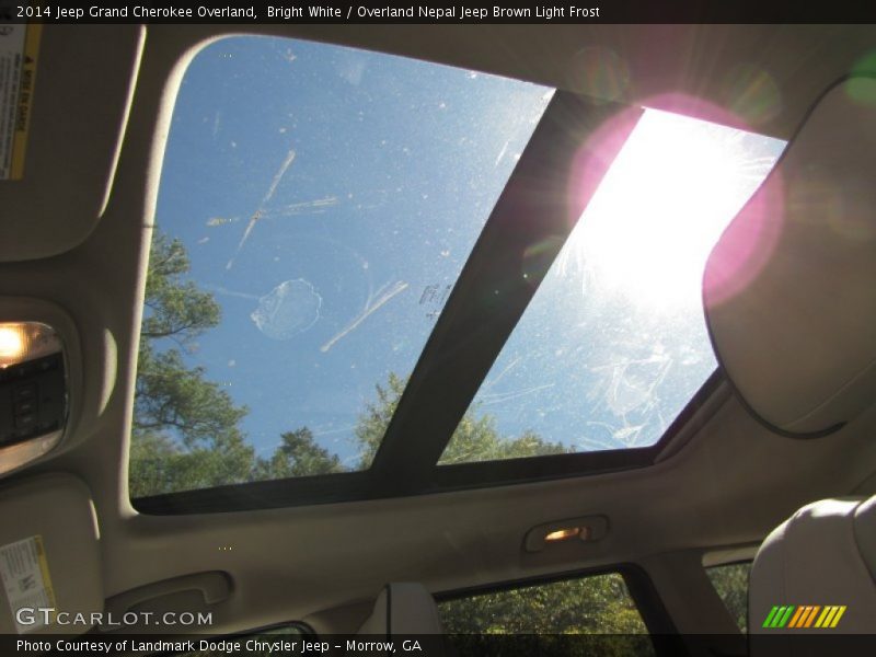 Bright White / Overland Nepal Jeep Brown Light Frost 2014 Jeep Grand Cherokee Overland