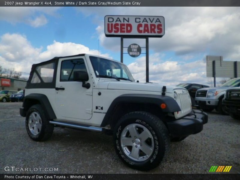 Stone White / Dark Slate Gray/Medium Slate Gray 2007 Jeep Wrangler X 4x4