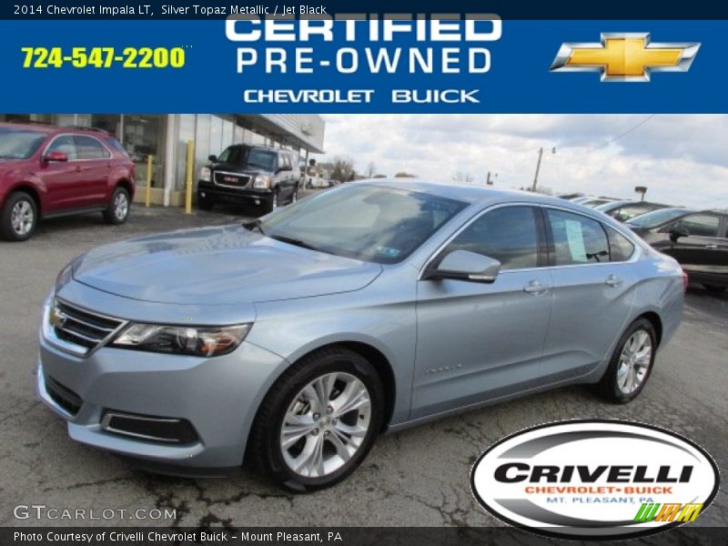 Silver Topaz Metallic / Jet Black 2014 Chevrolet Impala LT