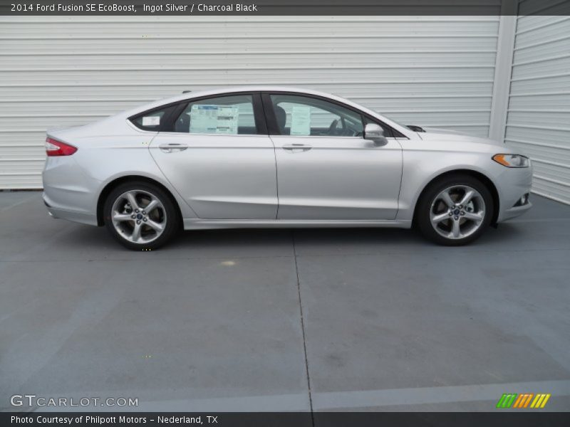 Ingot Silver / Charcoal Black 2014 Ford Fusion SE EcoBoost