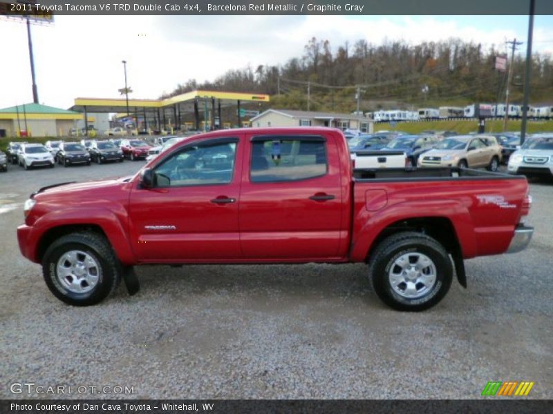 Barcelona Red Metallic / Graphite Gray 2011 Toyota Tacoma V6 TRD Double Cab 4x4