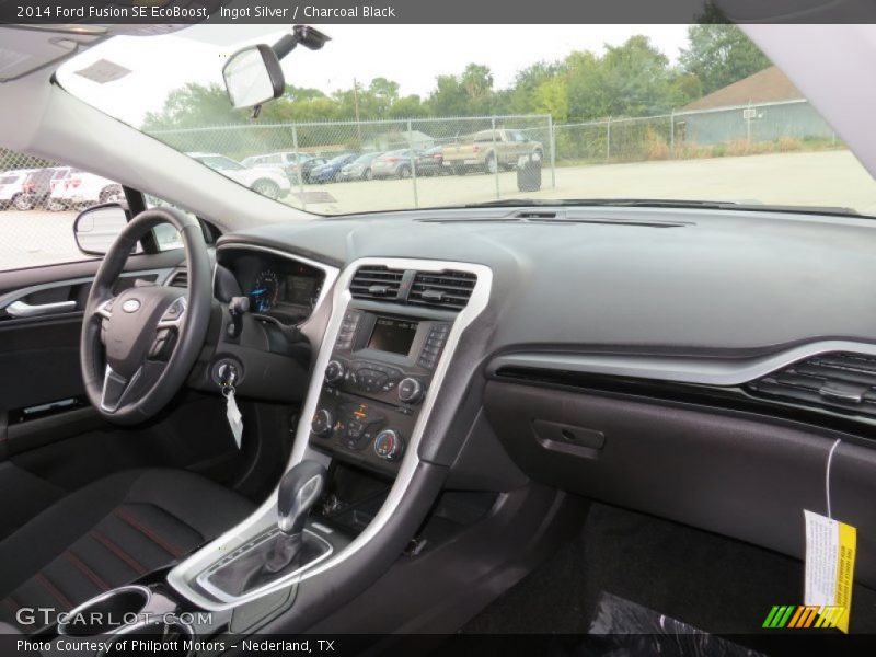Ingot Silver / Charcoal Black 2014 Ford Fusion SE EcoBoost