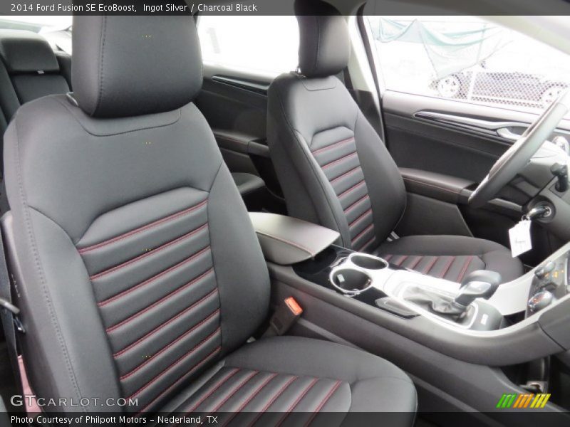 Ingot Silver / Charcoal Black 2014 Ford Fusion SE EcoBoost