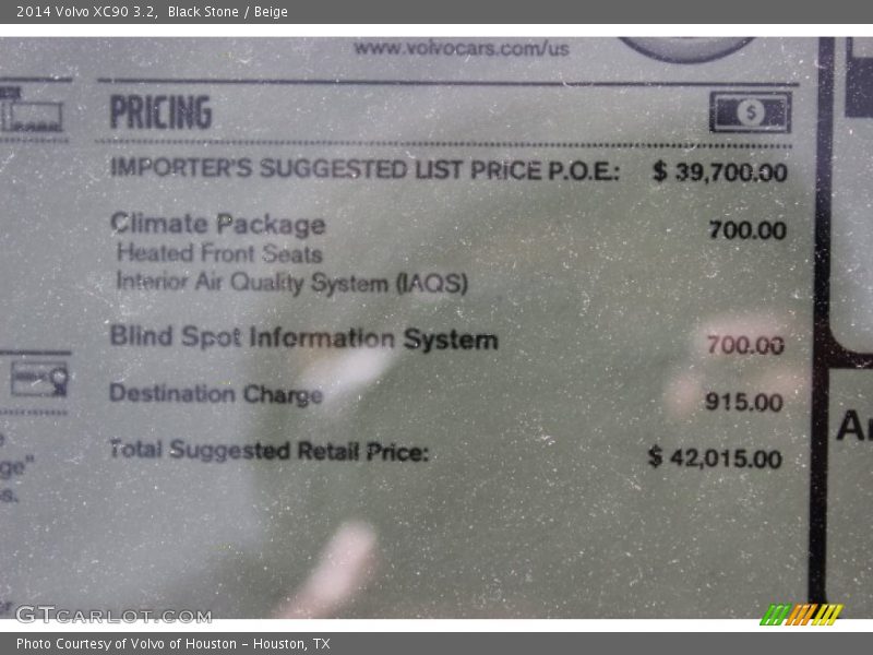 Black Stone / Beige 2014 Volvo XC90 3.2
