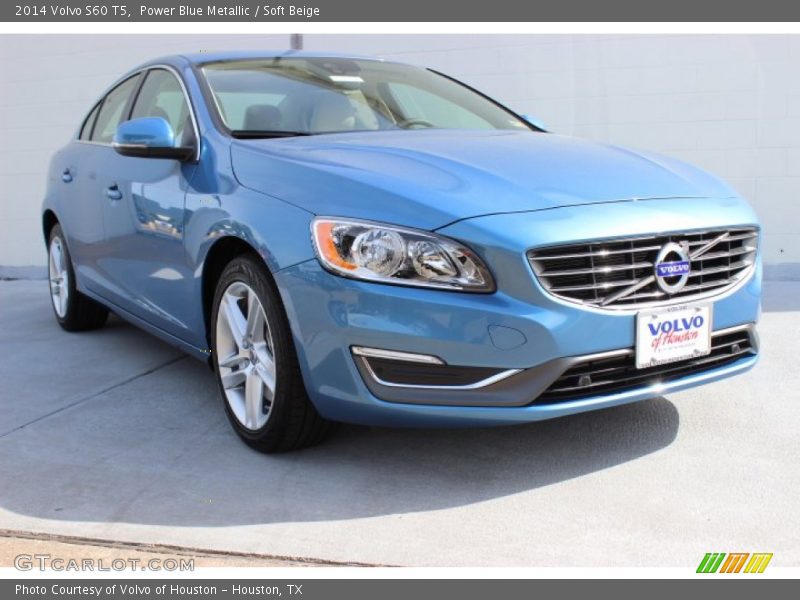 Power Blue Metallic / Soft Beige 2014 Volvo S60 T5