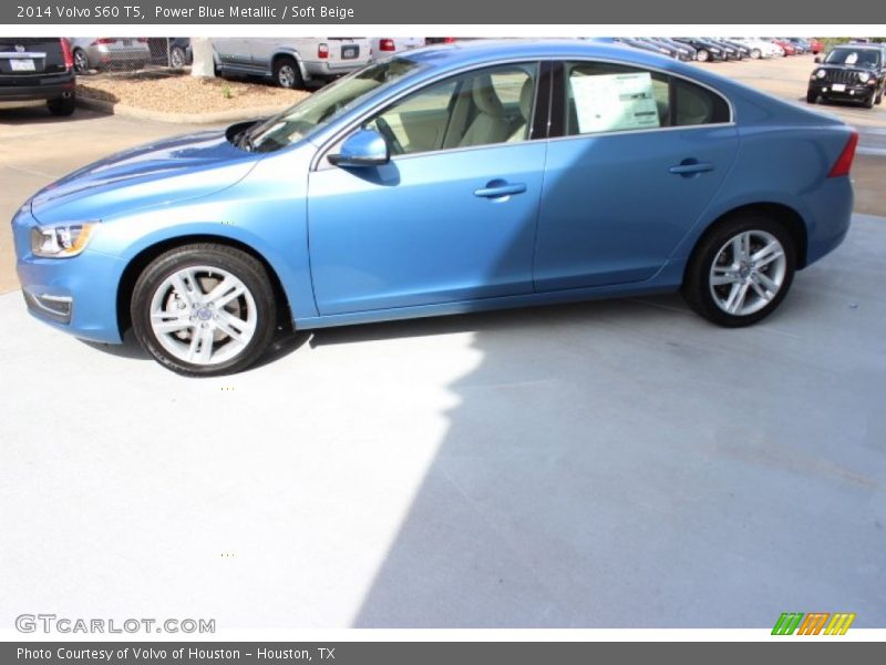Power Blue Metallic / Soft Beige 2014 Volvo S60 T5