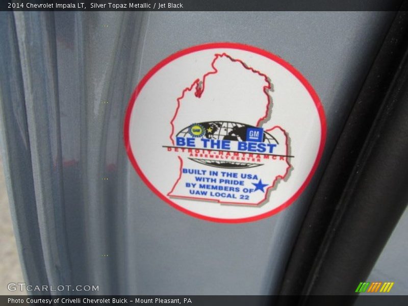 Silver Topaz Metallic / Jet Black 2014 Chevrolet Impala LT