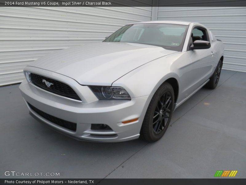 Ingot Silver / Charcoal Black 2014 Ford Mustang V6 Coupe
