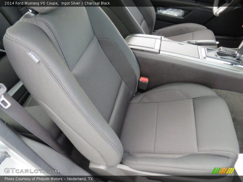 Ingot Silver / Charcoal Black 2014 Ford Mustang V6 Coupe