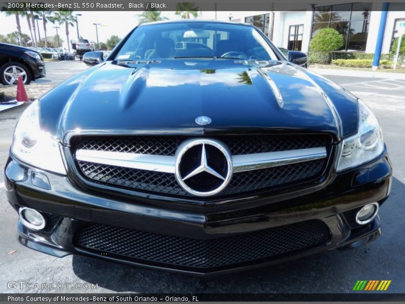 Black / Black 2009 Mercedes-Benz SL 550 Roadster