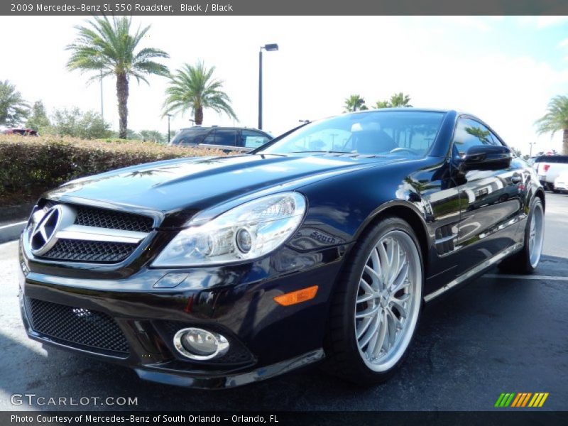 Black / Black 2009 Mercedes-Benz SL 550 Roadster