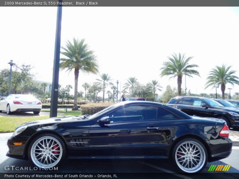 Black / Black 2009 Mercedes-Benz SL 550 Roadster