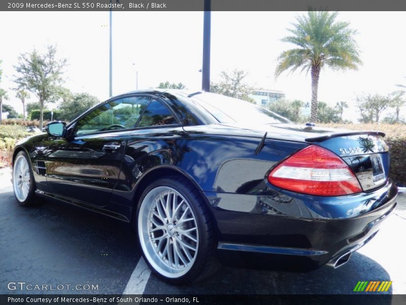 Black / Black 2009 Mercedes-Benz SL 550 Roadster